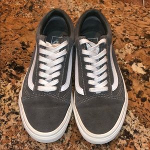 Gray suede old skool vans women’s 7.5